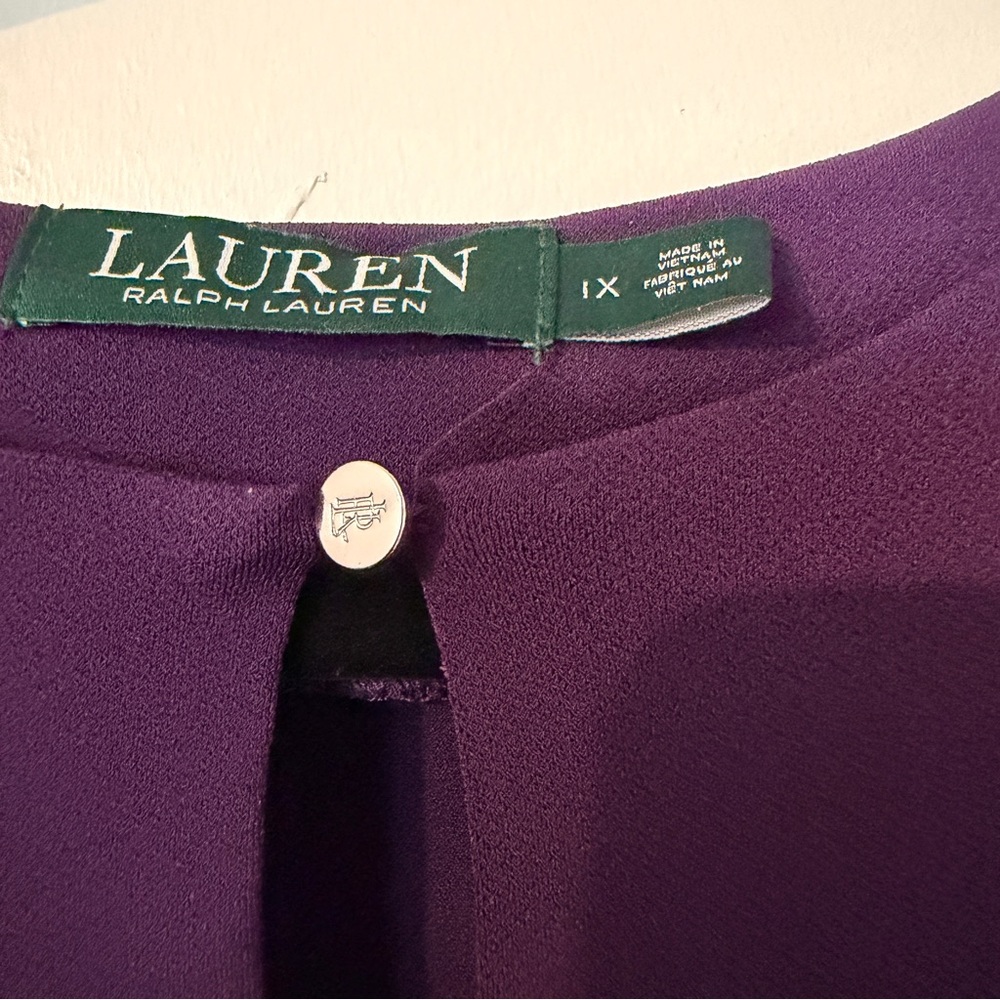 Ralph Lauren Deep‎ Purple Keyhole Tunic Top - Picture 3 of 4
